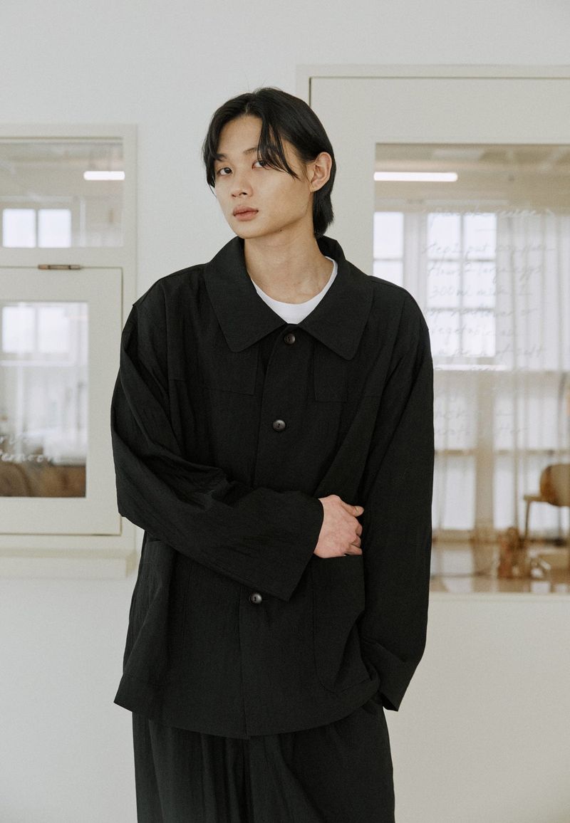 unisex duffle jacket black