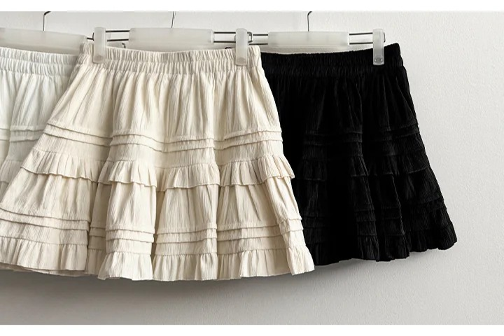 Ruffle Lace Miniskirt