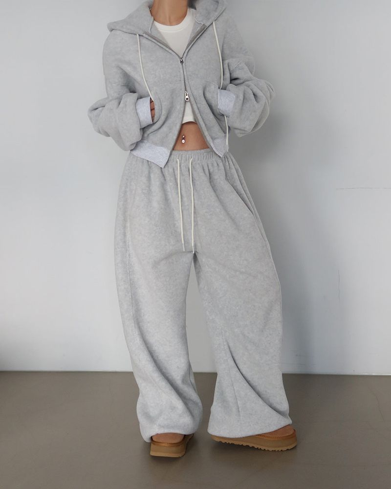 Pleasantly Thick fleece jogger & wide pants
