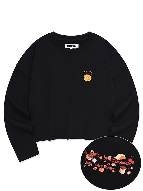 KIRSH（キルシー）の「WITTY BUNNY GRAPHIC LONG SLEEVE [BLACK]（Tops）」