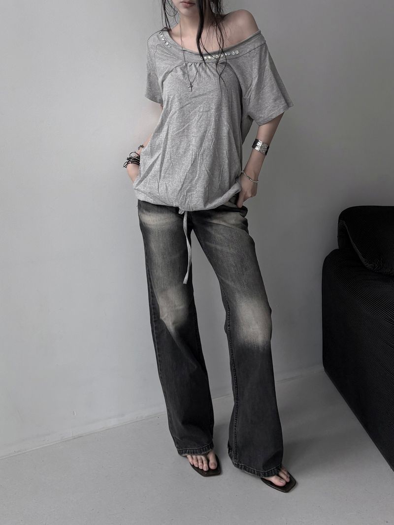 cat brush wide denim