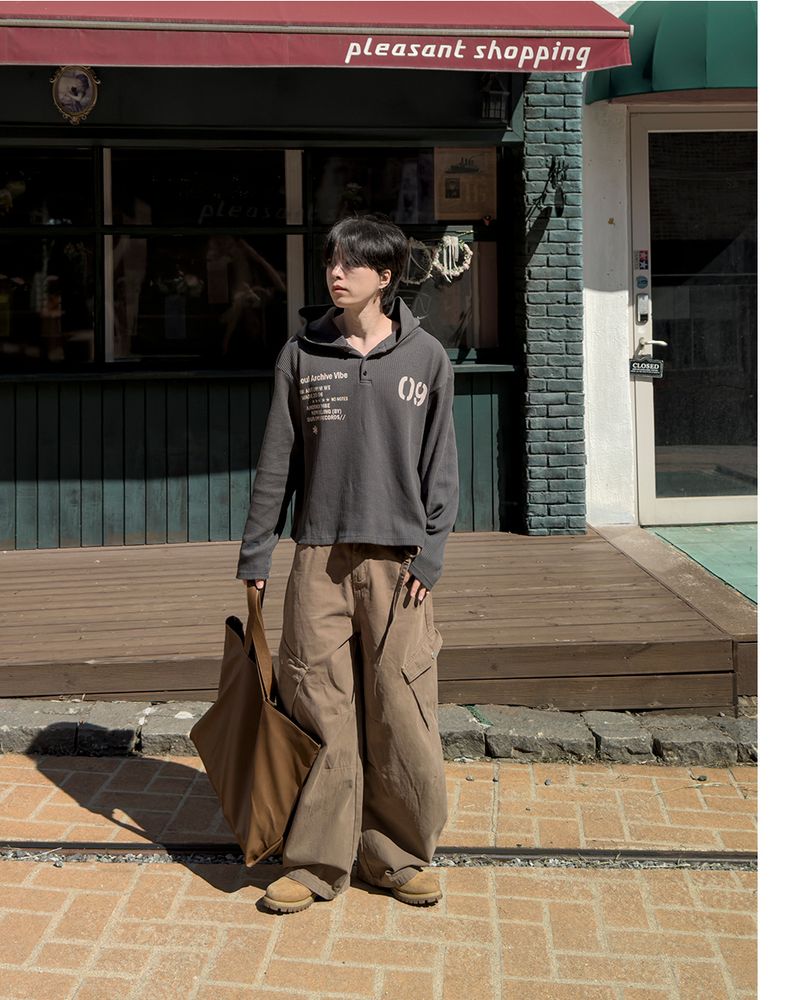 Rawden strap wide cargo pants