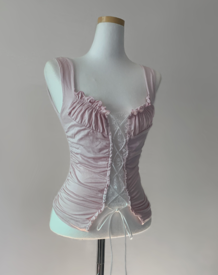 Erdam Lace Corset Top (light pink)