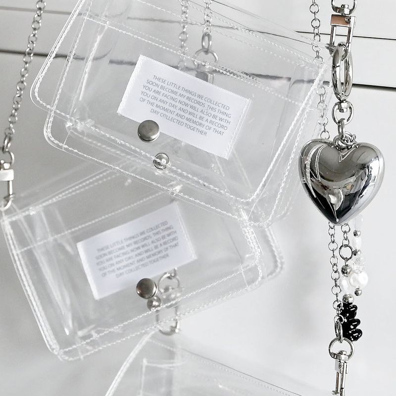 Clear pvc mini chain bag