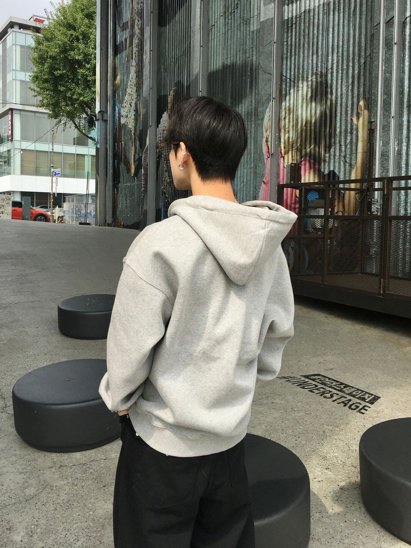 Essential Two-Way Overfit Hooded Zip-Up 12C