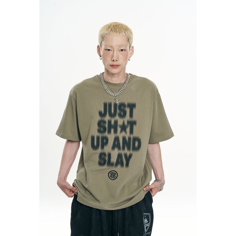 EASY NO EASY(イージーノーイージー)の「Kandi Blur Short Sleeve - Khaki(Tops)」
