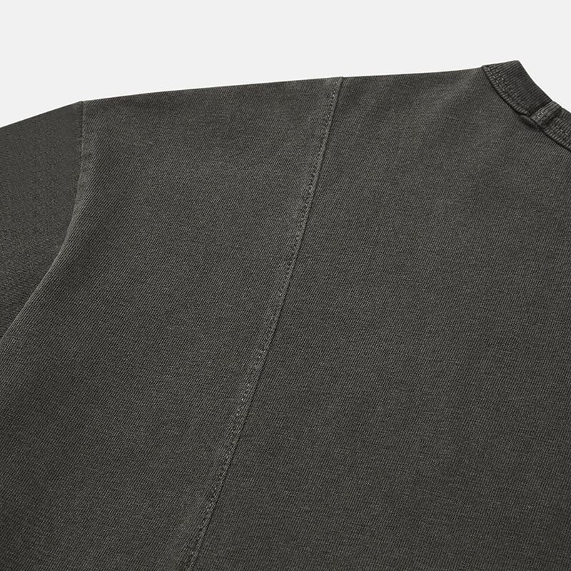 Starry pigment half T-shirts / Black charcoal