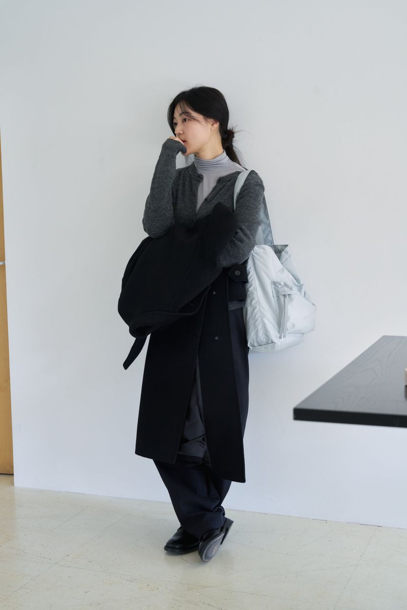 puff pocket padding bag (silver)