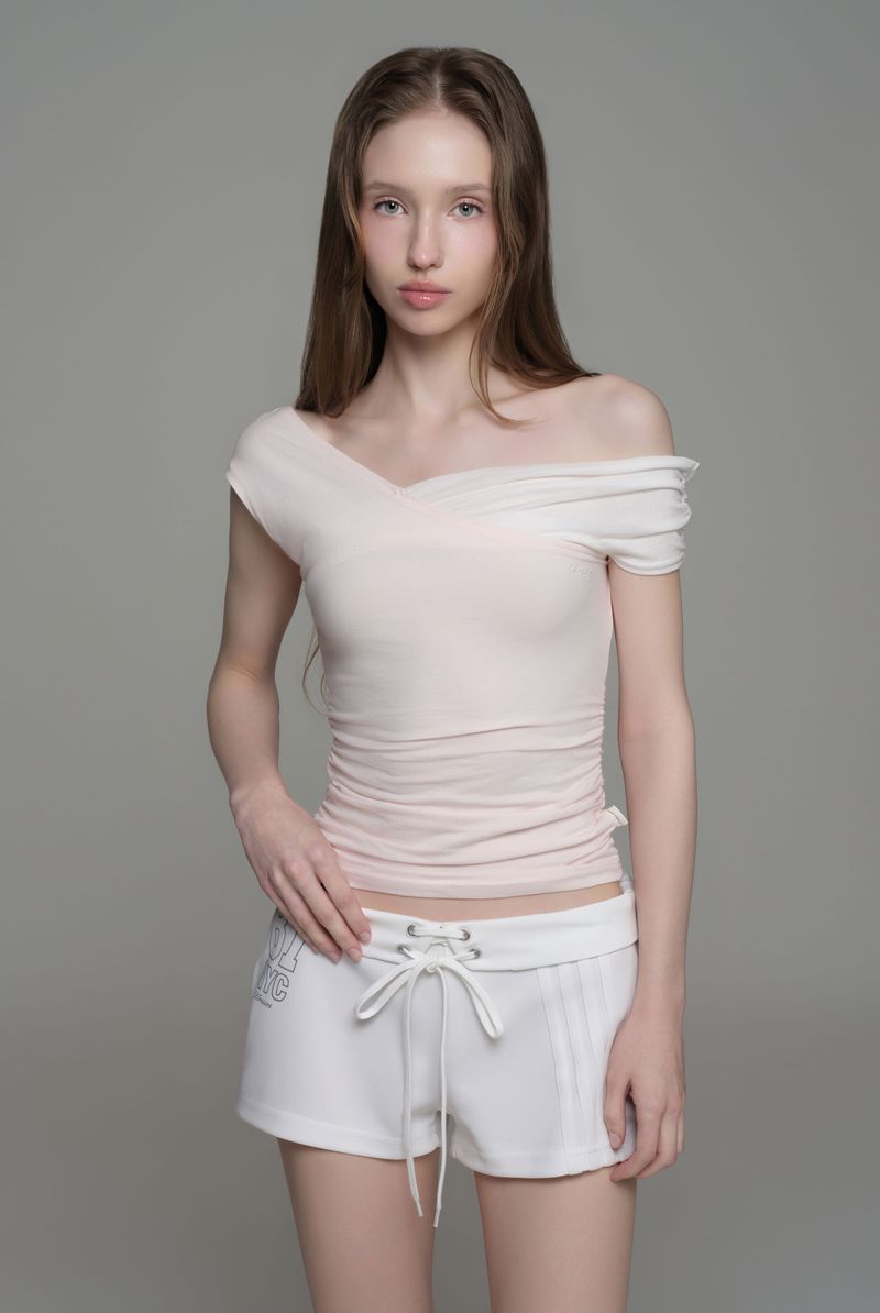 Soft blend layered top, Baby Pink
