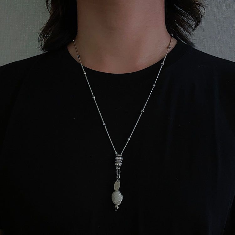 Pearl Drop Necklace(wear by Itzy Yeji)