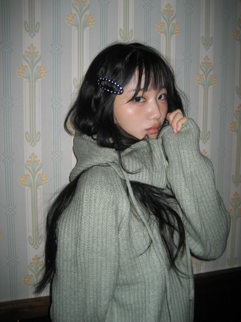 Dazzle cubic hair pin (Black)