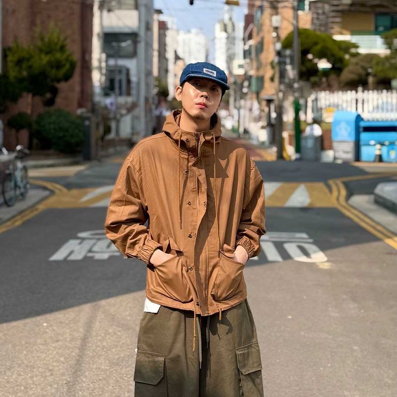 Oversized Vintage Hooded Field Jacket