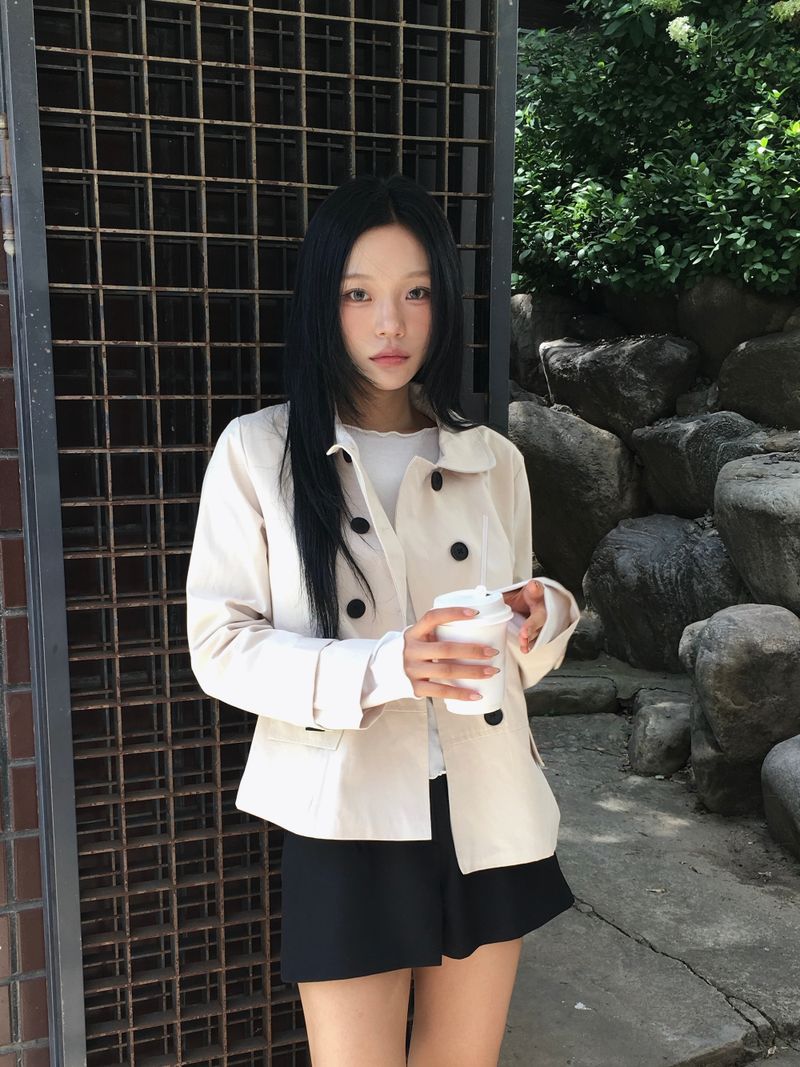Ner Double Short Trench Jacket (2c)