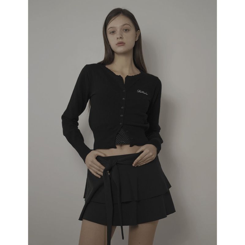 PLIE SKIRT-BLACK