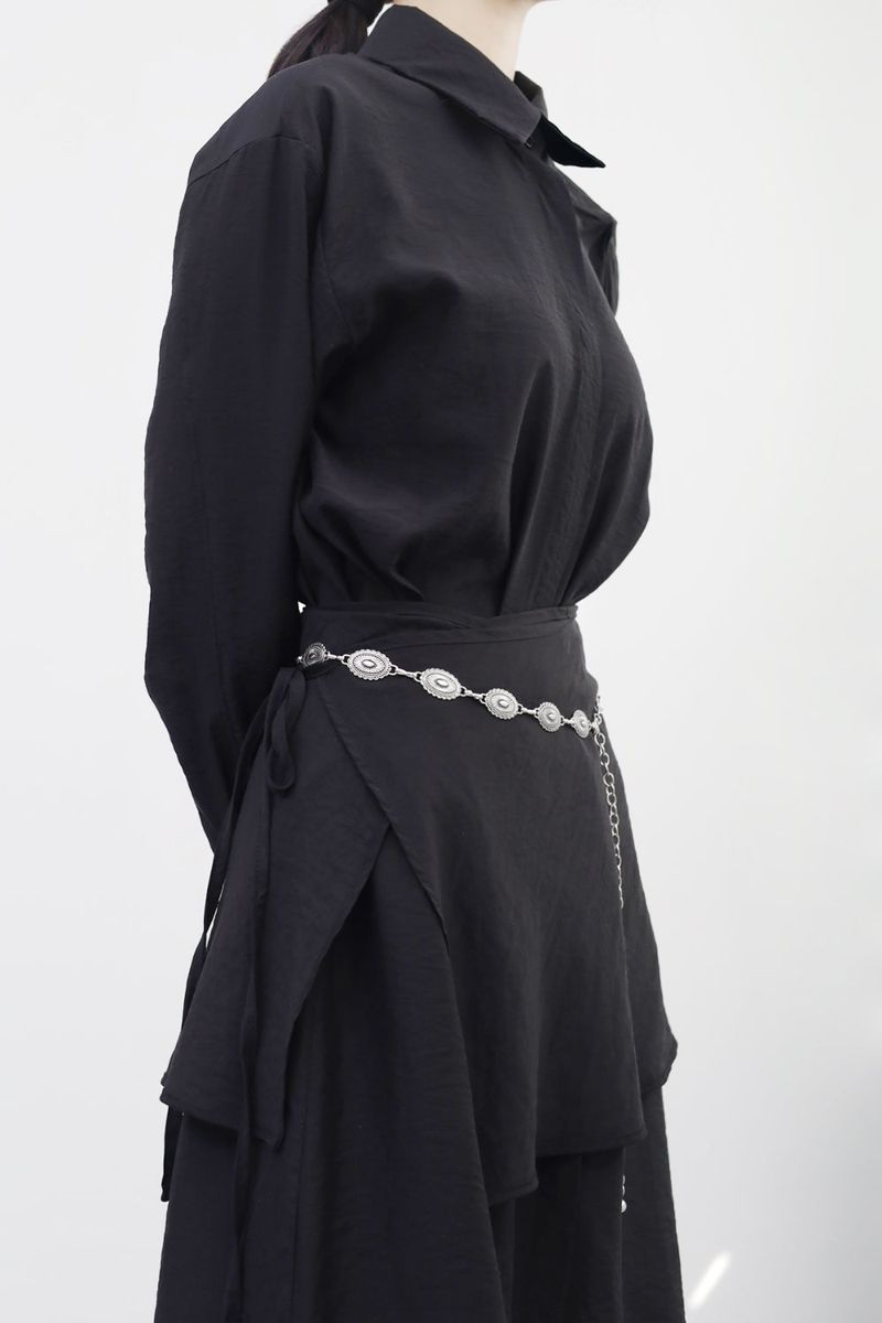 Abyss Silver Chain Belt