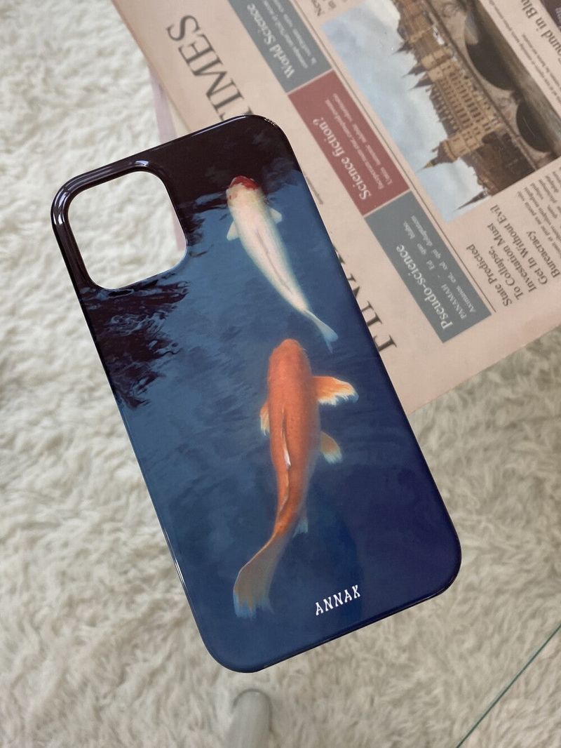 [misty afternoon koi goldfish hard case]