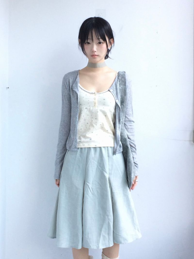 soft garden flare skirt