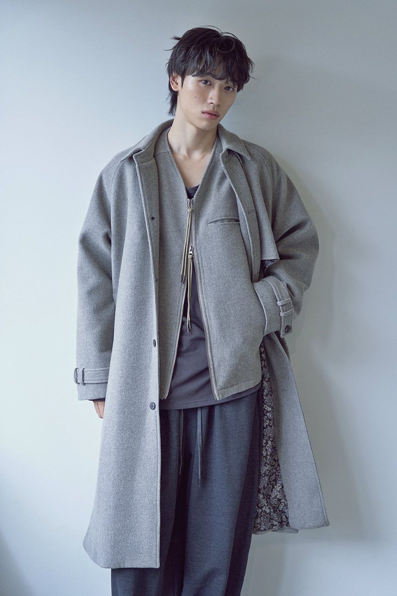PURE-WOOL 90 BALMACAAN COAT (Khaki Beige)