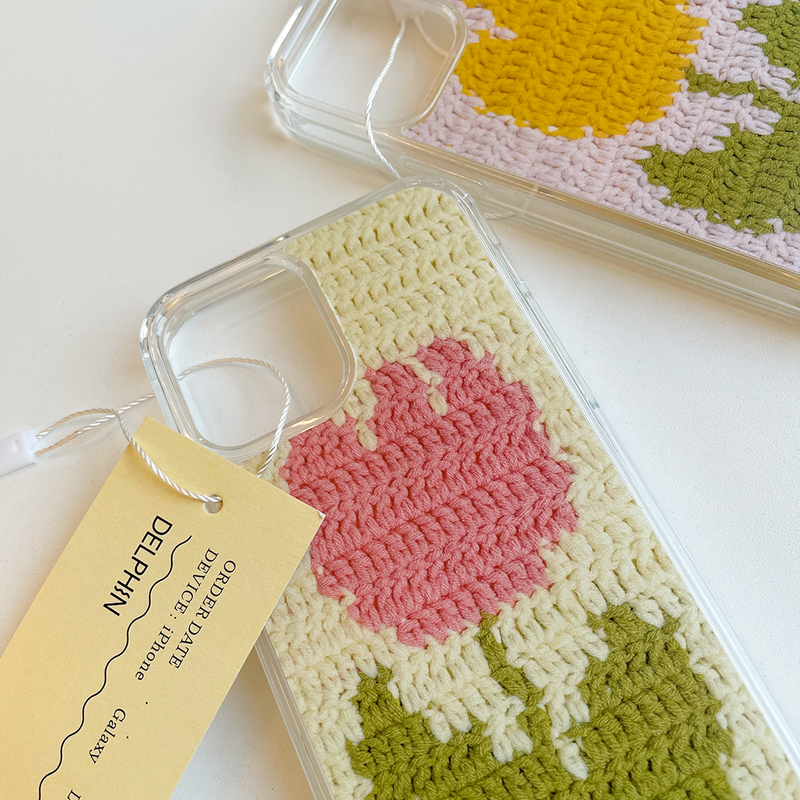 TULIP CROCHET HARD JELL CASE_PINK TULIP
