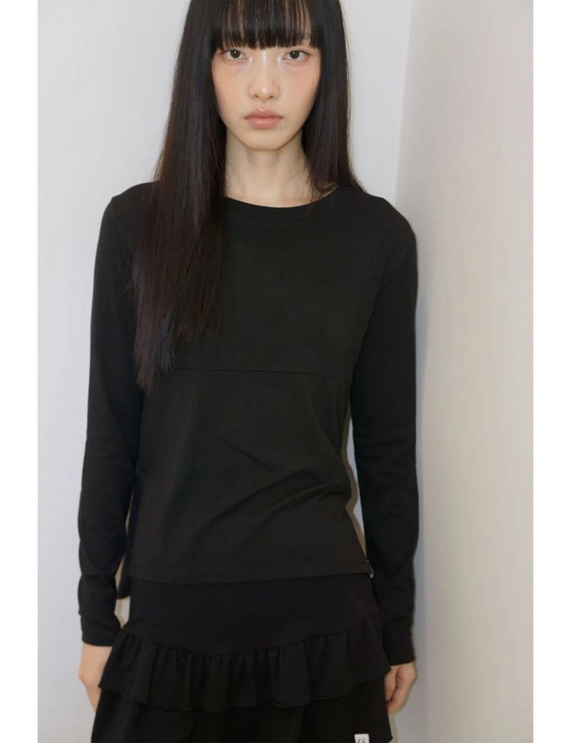 BACK RIBBON T-SHIRT(BLACK)
