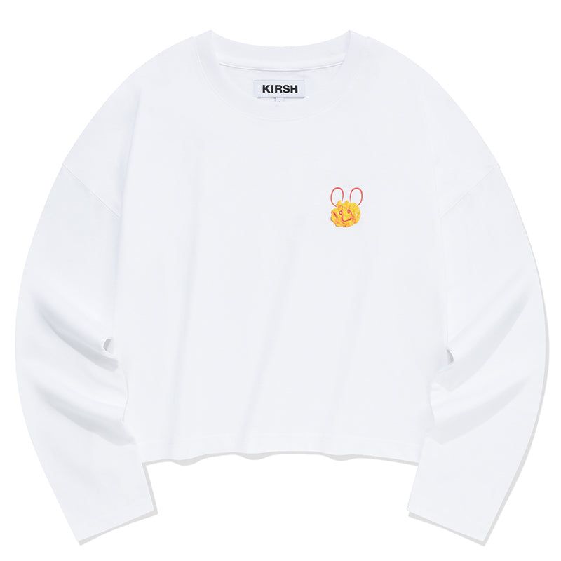 WITTY BUNNY GRAPHIC LONG SLEEVE [WHITE]