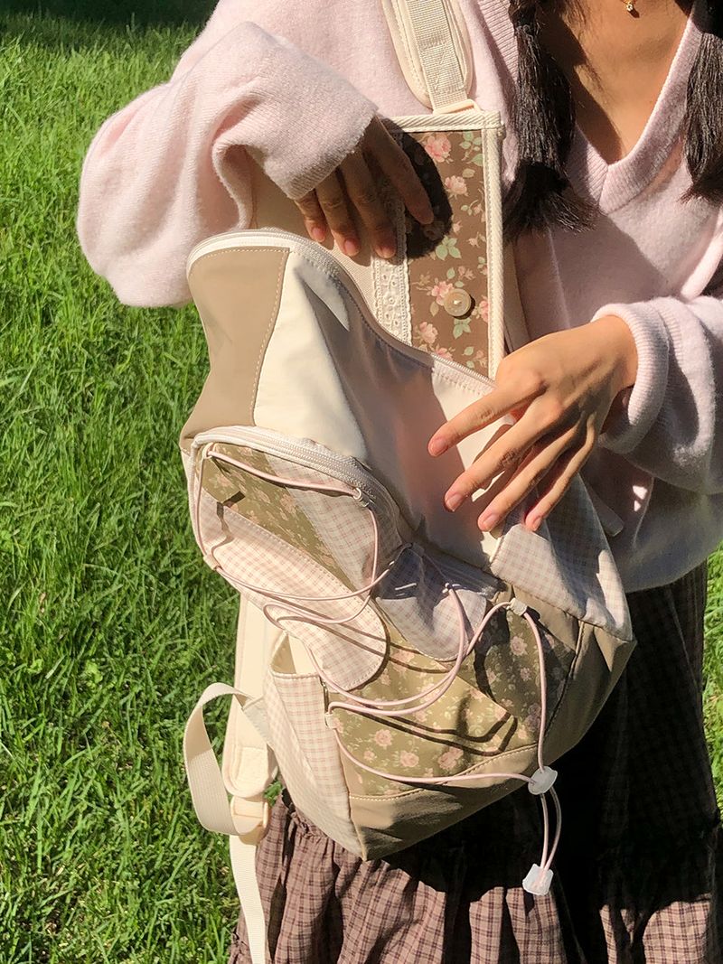 Cottage backpack_vintage rose
