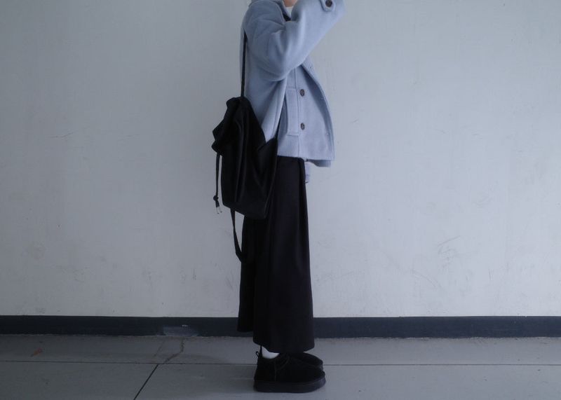 Powder double short coat (2color)
