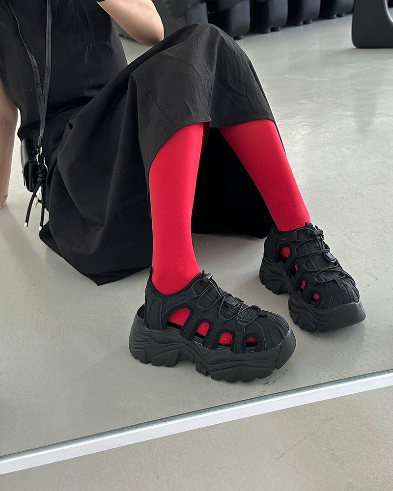 full-heeled sandal sneakers