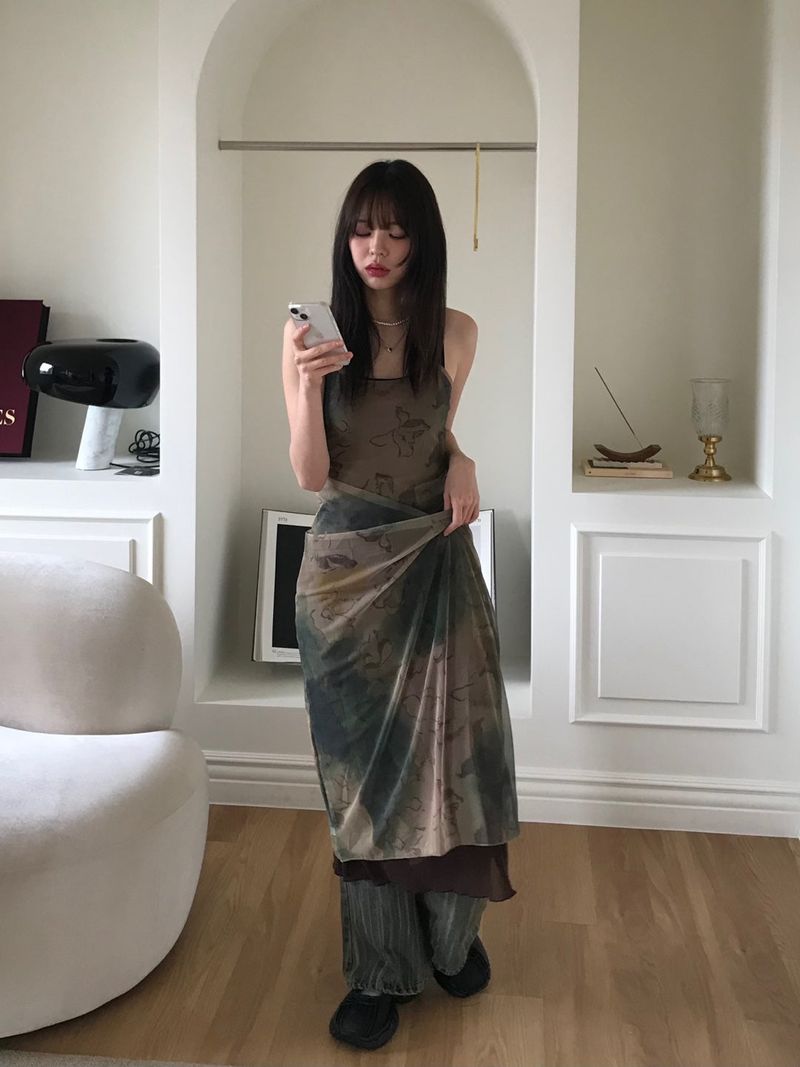 Arco iris（アルコイリス）の「Lowell mesh long ops set（Dresses）」