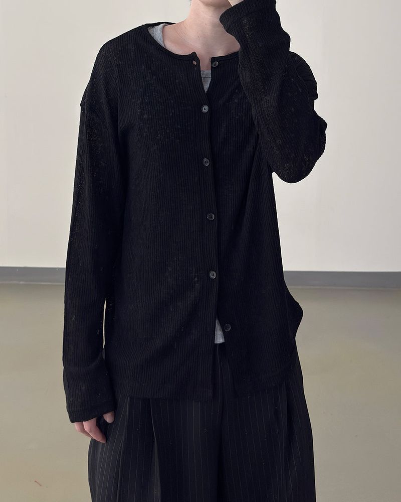 Erin Summer Linen Ribbed Cardigan