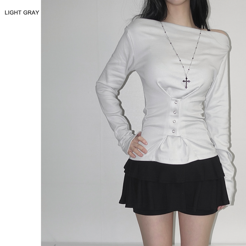Slim Front Button Off T