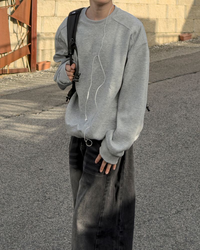 Bael plain cut overfit sweatshirt