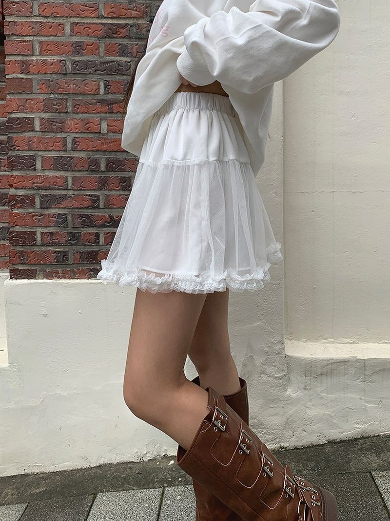 CUSE CANCAN CHIFFON SKIRT (2COLOR)