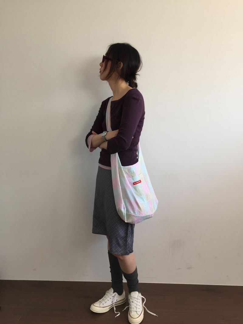 YWD パッチワーククロスボディーバッグ (2color)