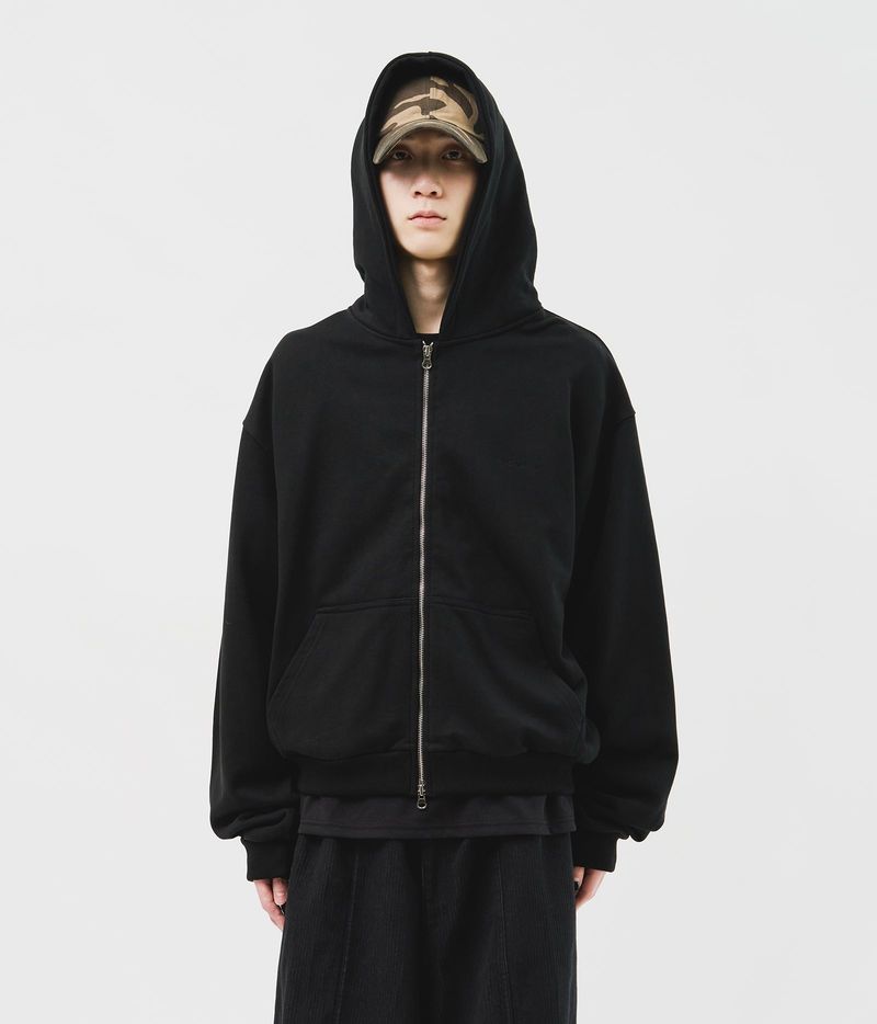HIFIFNK(ハイファイファンク)の「(MADE) neWave Short Zip Hoodie_Black(Tops)」