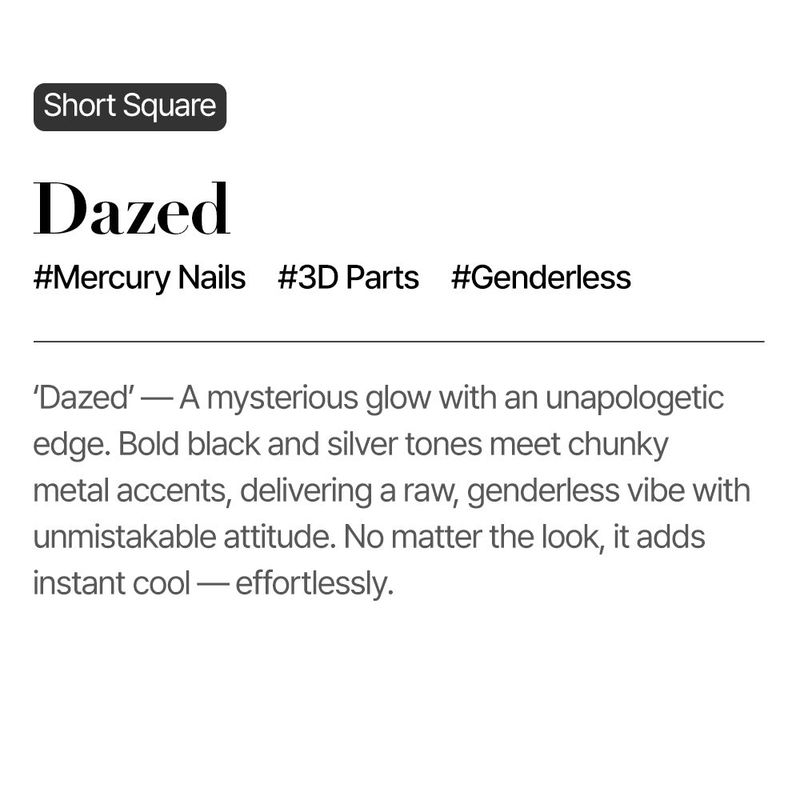 MUZMAK Reusable Nail Tip Dazed(Short Square)