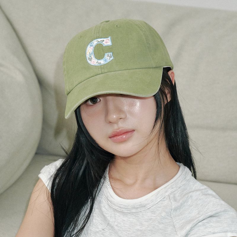 ALLINCOMPLETE（オールインコンプリート）の「フラワーC ウォッシングボールキャップ (Olive)（帽子）」