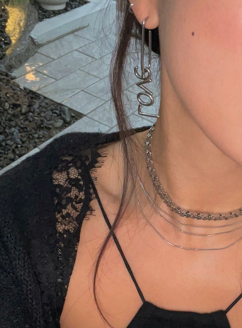 flower square chain necklace
