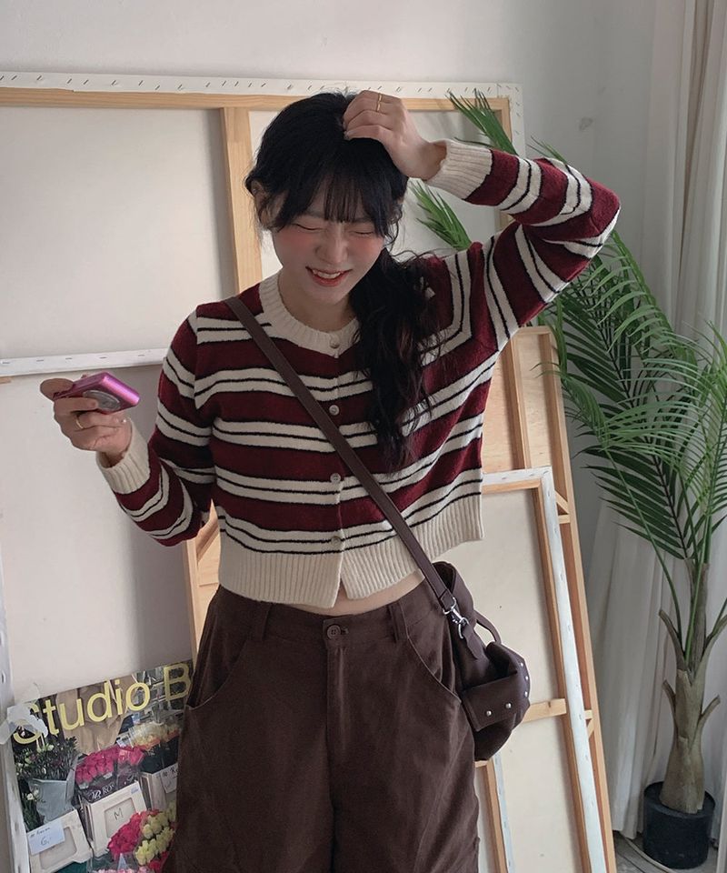 Mode Stripe Cardigan