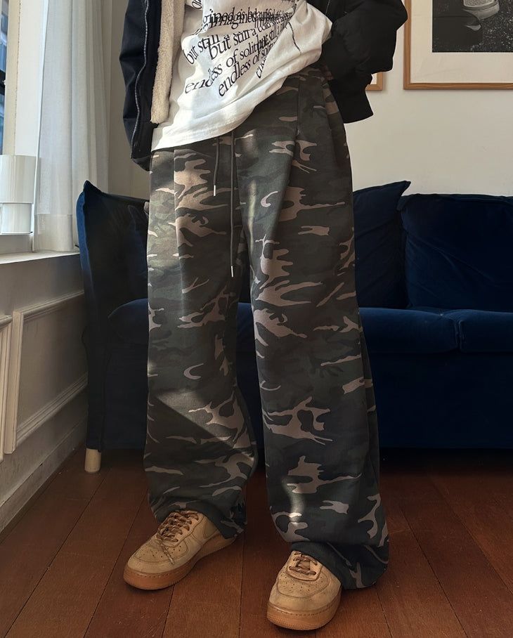 Ber 4-pin tuck camo balloon training pants