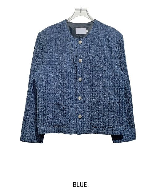 Proi Denim Tweed Round Jacket