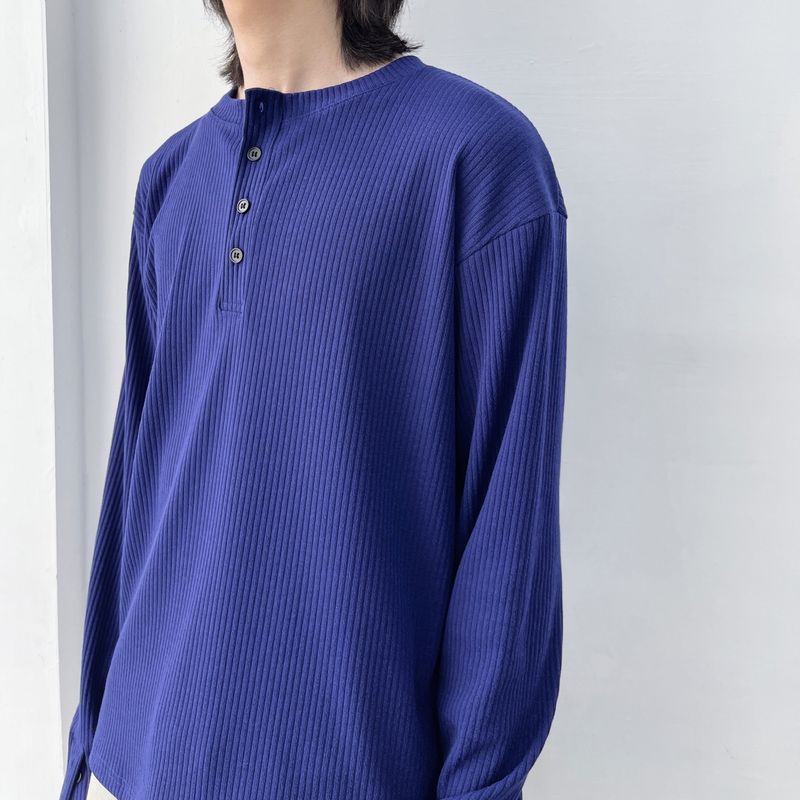 Ribbed Henley Top