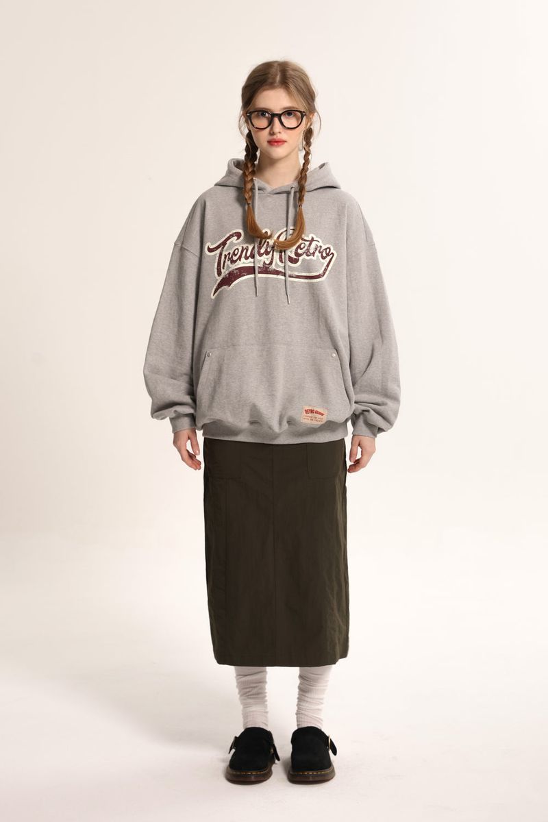 Nylon-line long skirt