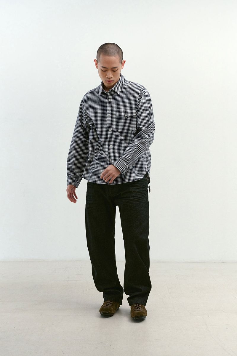 3D Fit Embossed Denim Pants (Black)
