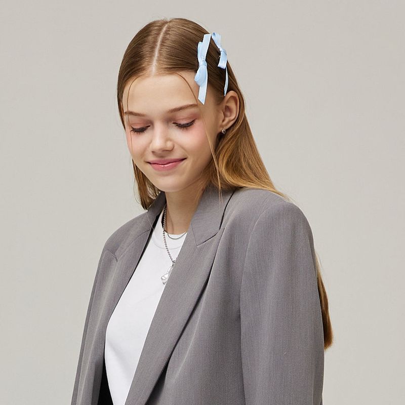 [SET] Logo Ribbon Clip Hair Pin
