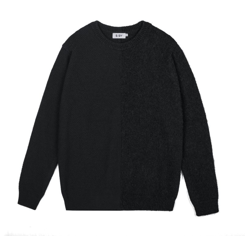 division mohair & soild knit black