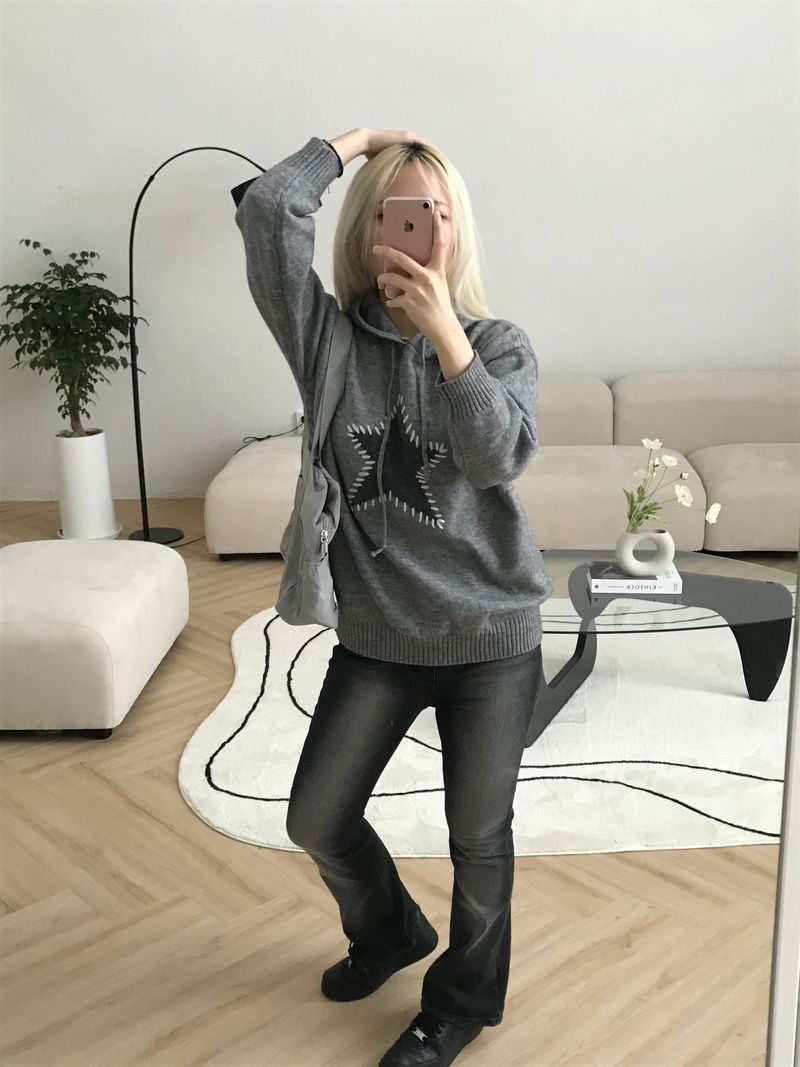 Memory boots-cut denim pants