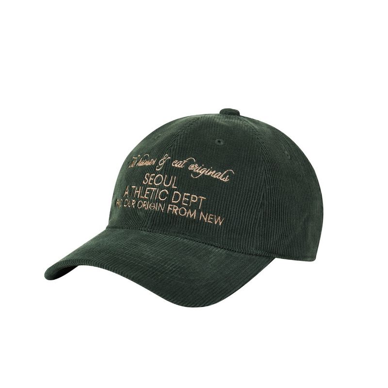Human & Cat(ヒューマン&キャット)の「SEOUL CORDUROY BALL CAP / DEEP GREEN(Hats)」