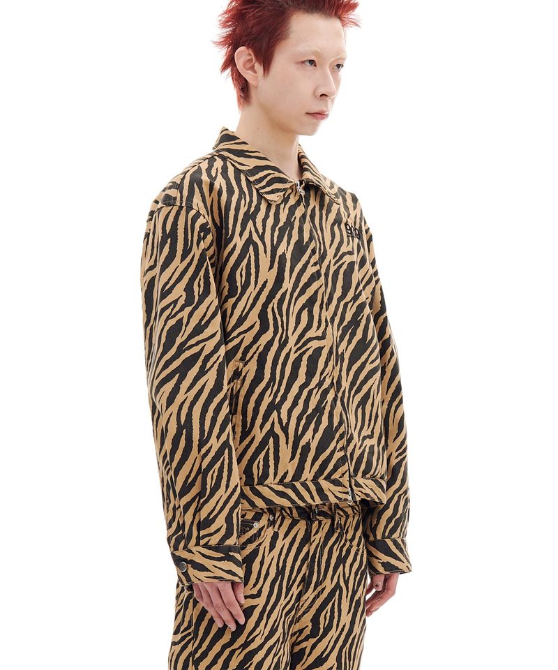 ZEBRA TWILL JACKET (BROWN)
