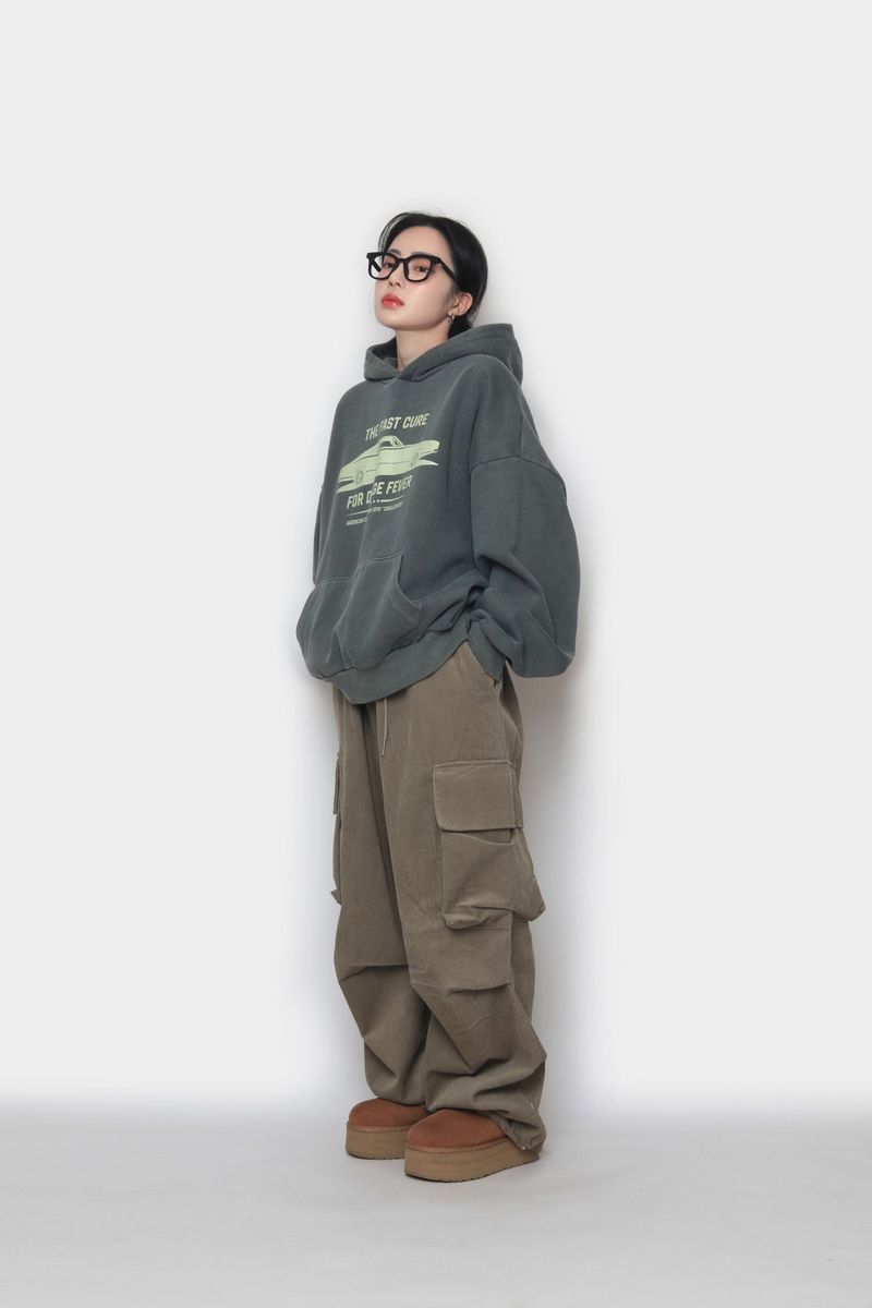 Golden Big Cargo Balloon Pants